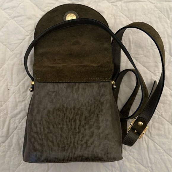 Fendi Green Leather and Suede Crossbody Bag - Picture 5 of 16